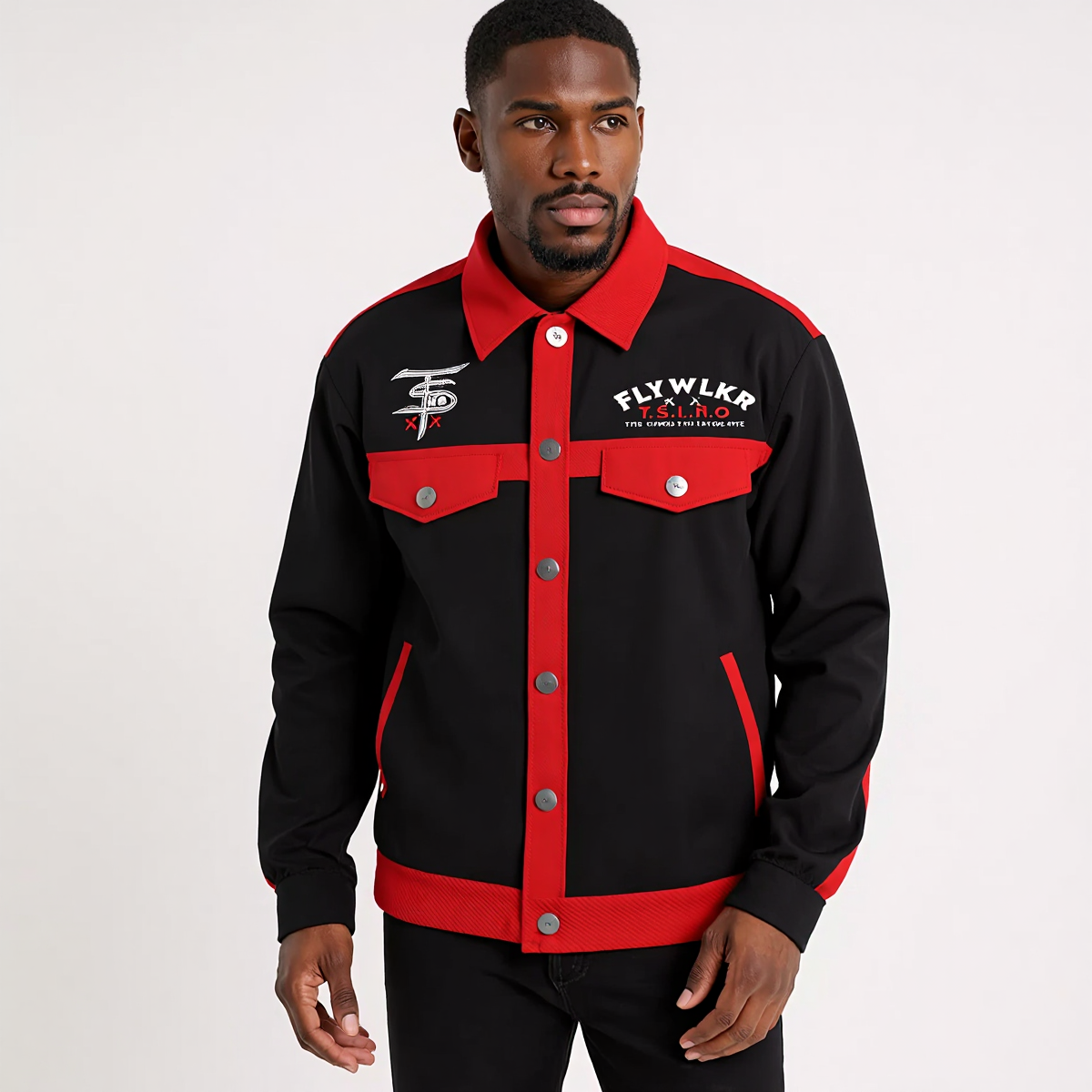 FLYWLKR "T.S.L.N.O"  Unisex Lapel Jacket | 245GSM Cotton