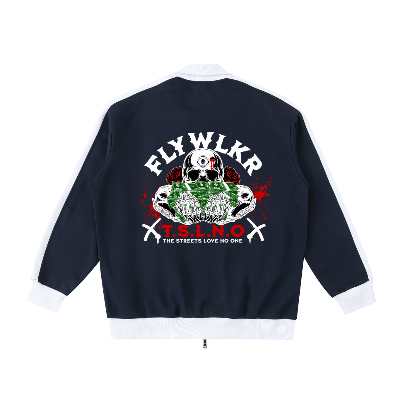 FLYWLKR "T.S.L.N.O" Contrast Trim Stand Collar Jacket