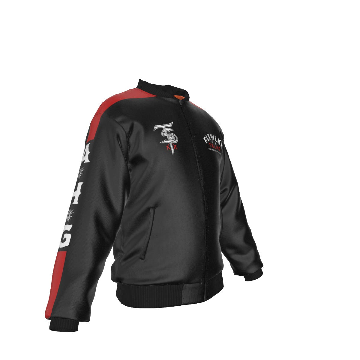 FLYWLKR "T.S.L.N.O" Men's Bomber Jacket With Sleeve Pocket