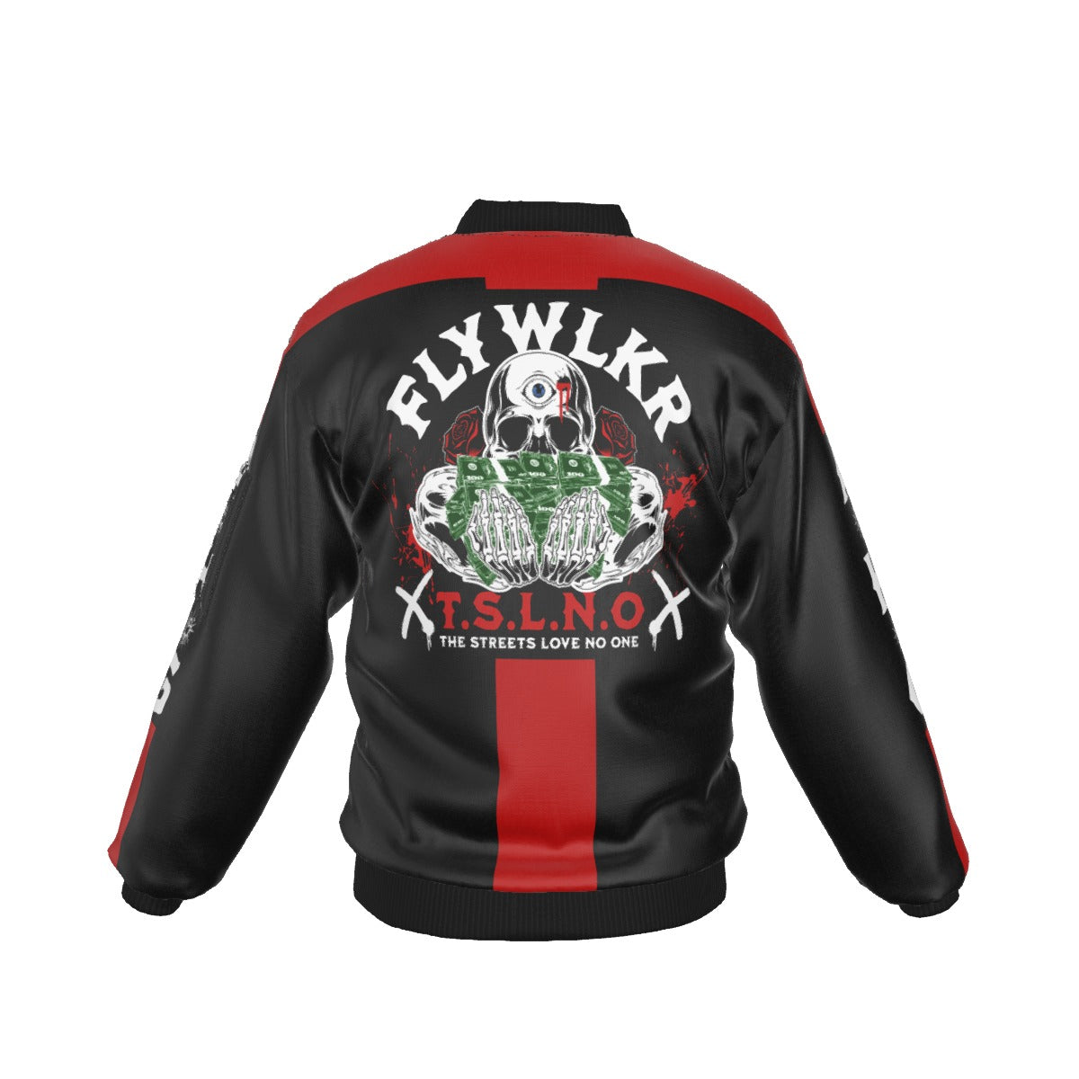 FLYWLKR "T.S.L.N.O" Men's Bomber Jacket With Sleeve Pocket