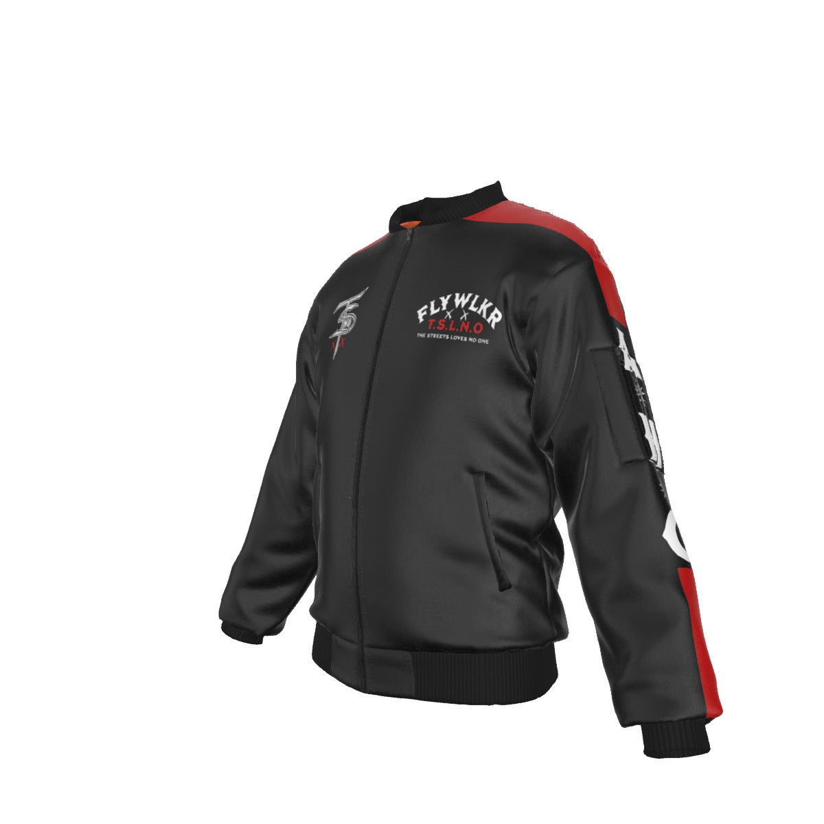 FLYWLKR "T.S.L.N.O" Men's Bomber Jacket With Sleeve Pocket