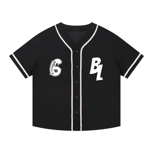 FLYWLKR "BREDY LANE SOCIAL CLUB" Contrast Piped Button-Up Jersey