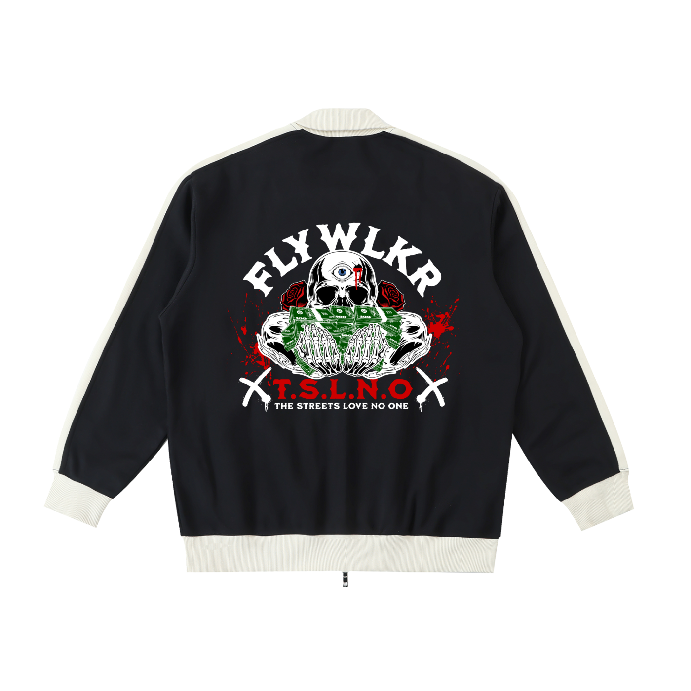 FLYWLKR "T.S.L.N.O" Contrast Trim Stand Collar Jacket