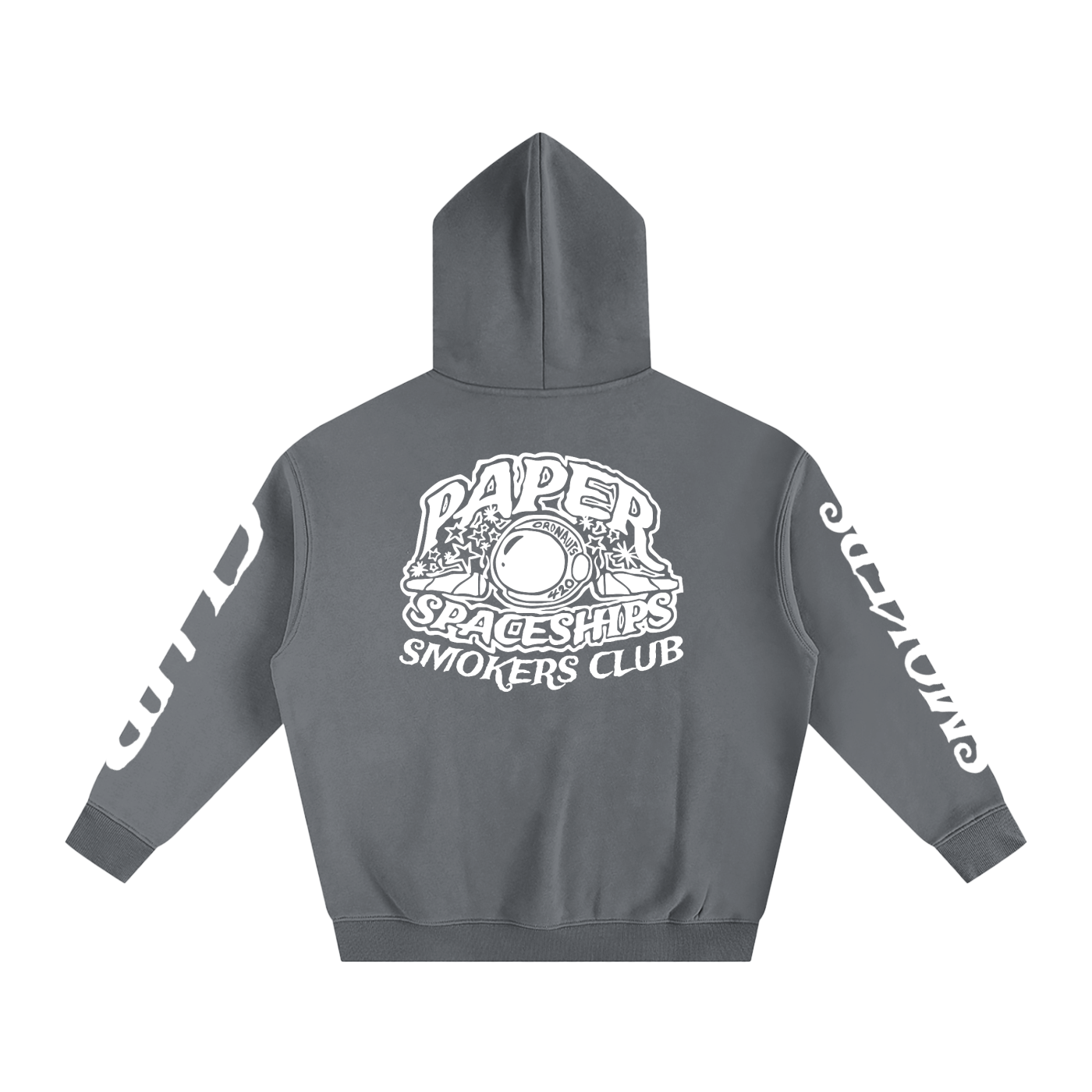 FLYWLKR "PAPER SPACESHIPS SMOKERS CLUB " Oversize Fleeced Hoodie