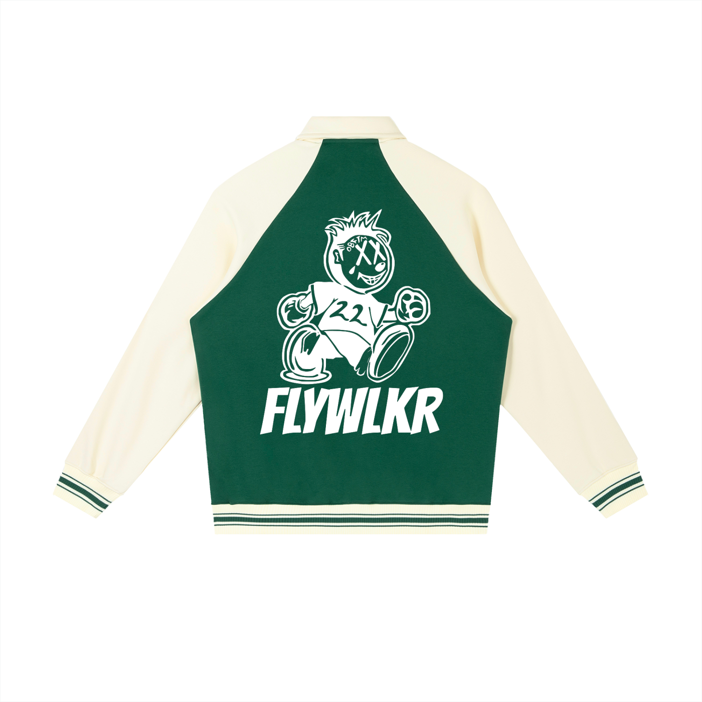 FLYWLKR "ORIGINALS" Contrast Raglan Sleeve Baseball Jacket