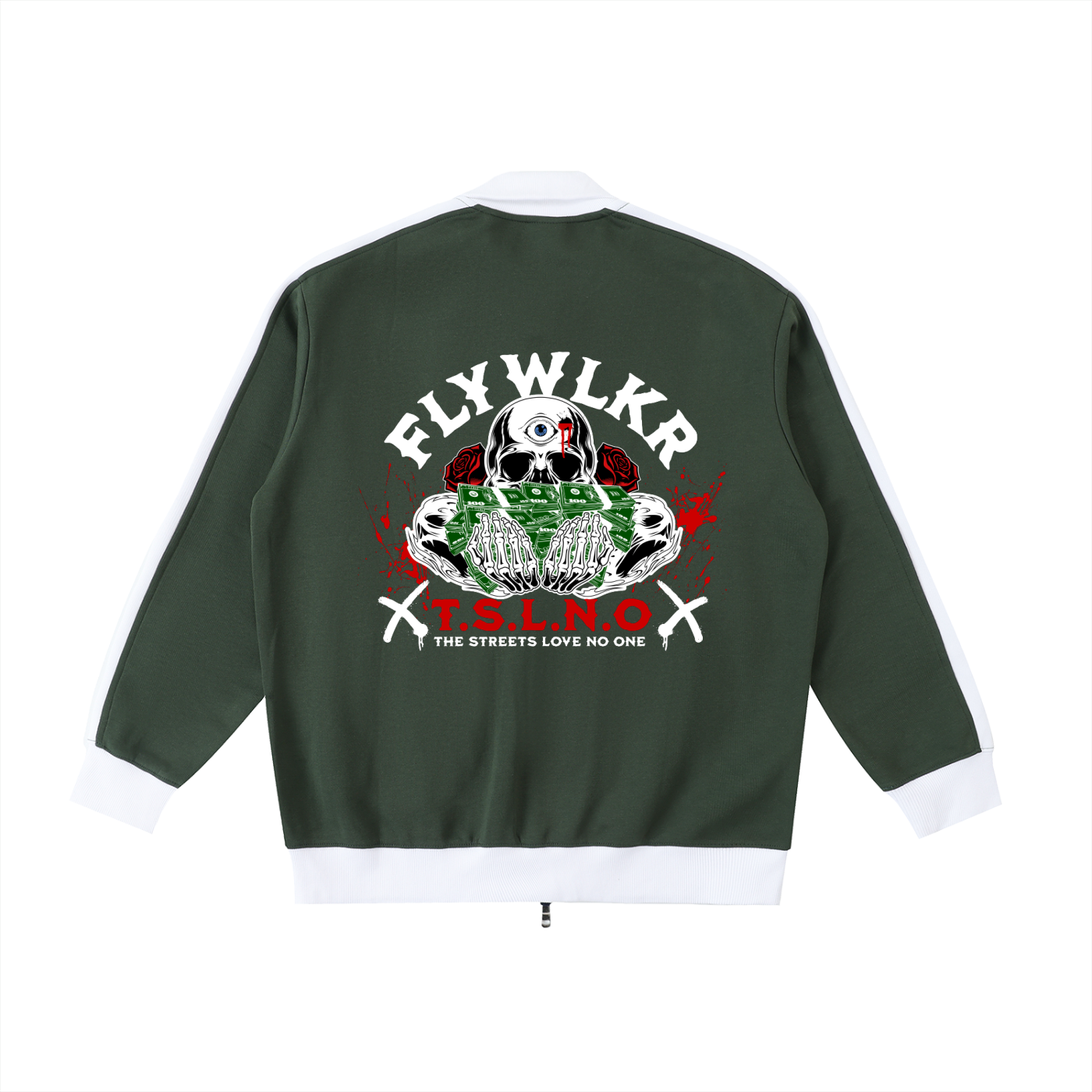 FLYWLKR "T.S.L.N.O" Contrast Trim Stand Collar Jacket