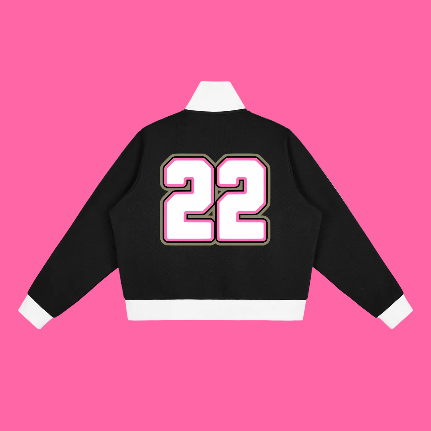 FLYWLKR X EASTSIDERS SC Contrast Side Stripe Fleece Cropped Track Jacket