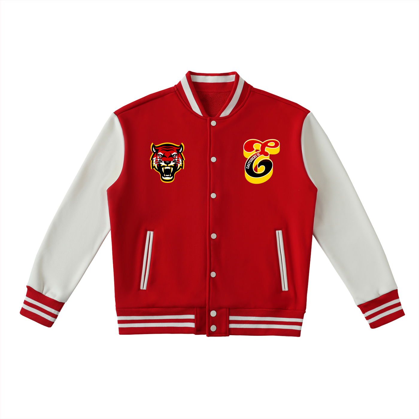 FLYWLKR X EASTSIDERS SC Two-Tone Fleeced Varsity Jacket