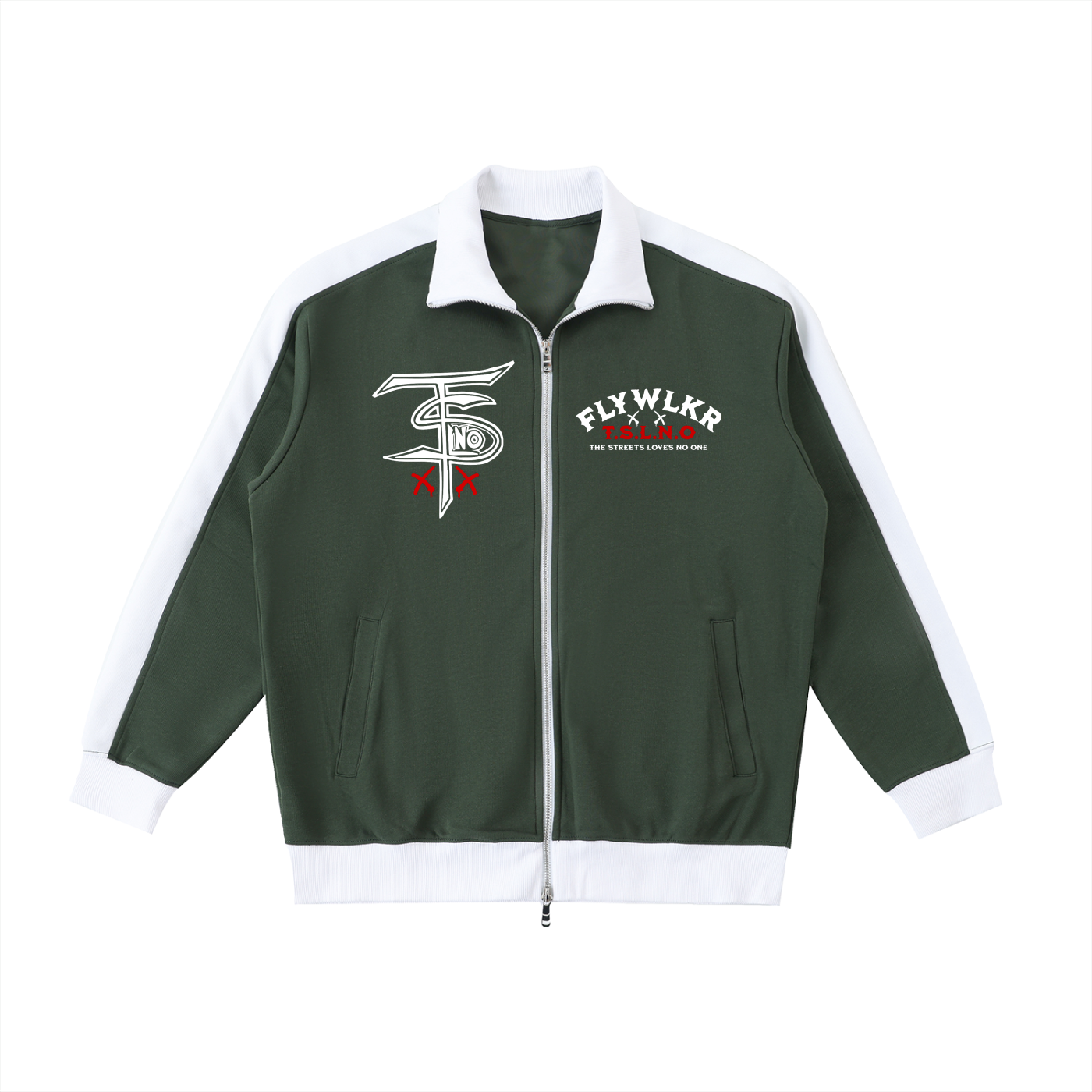 FLYWLKR "T.S.L.N.O" Contrast Trim Stand Collar Jacket
