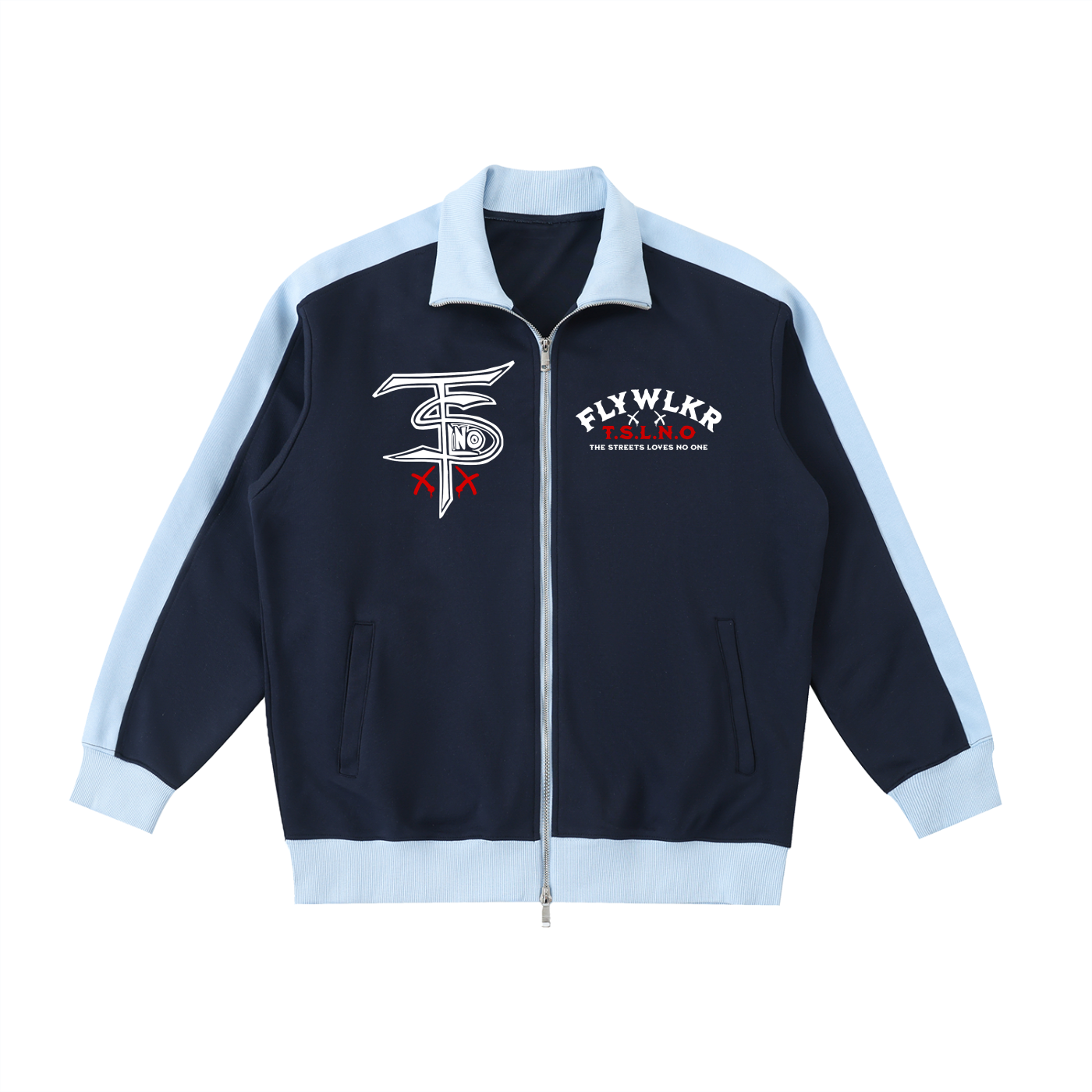 FLYWLKR "T.S.L.N.O" Contrast Trim Stand Collar Jacket