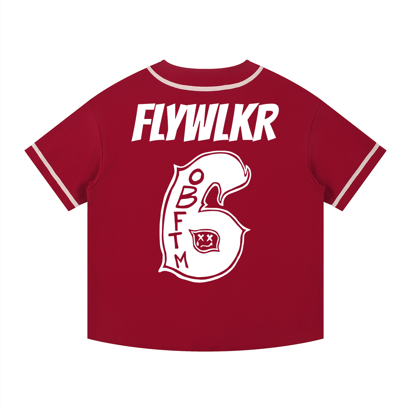 FLYWLKR "BREDY LANE SOCIAL CLUB" Contrast Piped Button-Up Jersey