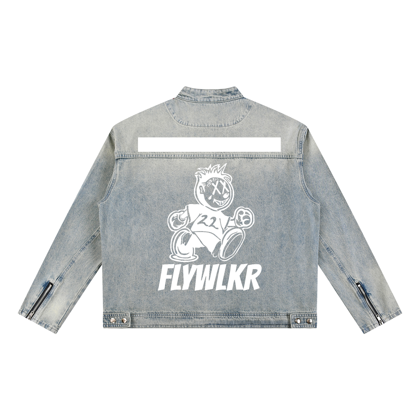 FLYWLKR "ORIGINALS" Vintage Wash Zip Denim Jacket