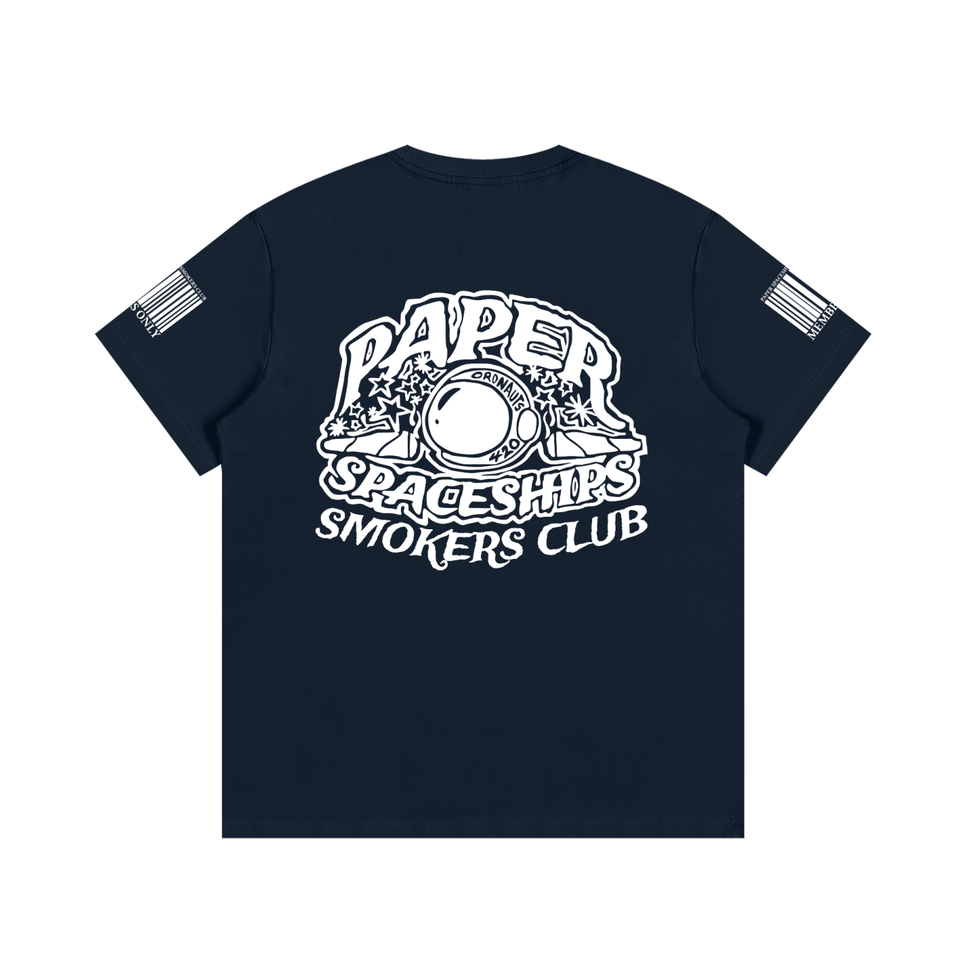 FLYWLKR "PAPER SPACESHIPS SMOKERS CLUB" Essential Cotton T-Shirt