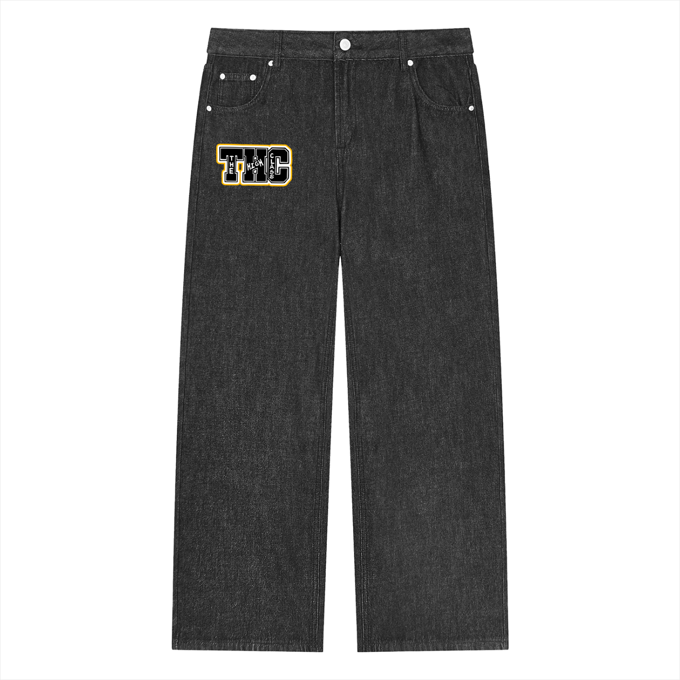 FLYWLKR "PAPER SPACESHIPS" Unisex Vintage Wash Straight Leg Jeans