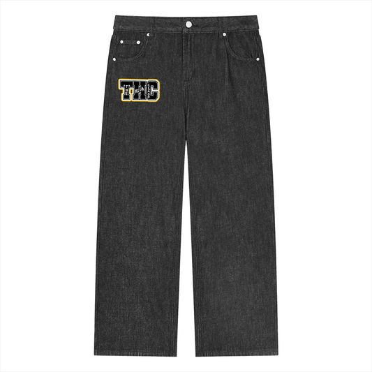 FLYWLKR "PAPER SPACESHIPS" Unisex Vintage Wash Straight Leg Jeans