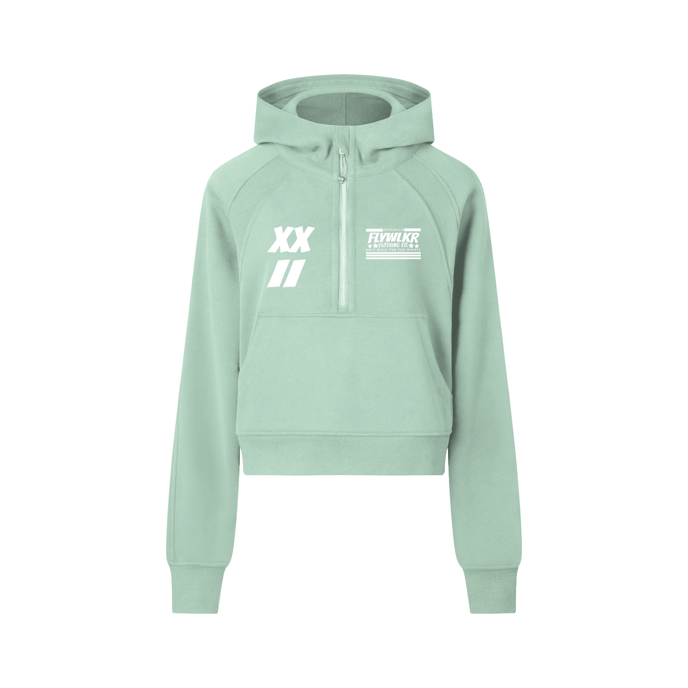 FLYWLKR "ORIGINALS" Cropped Half-Zip Hoodie