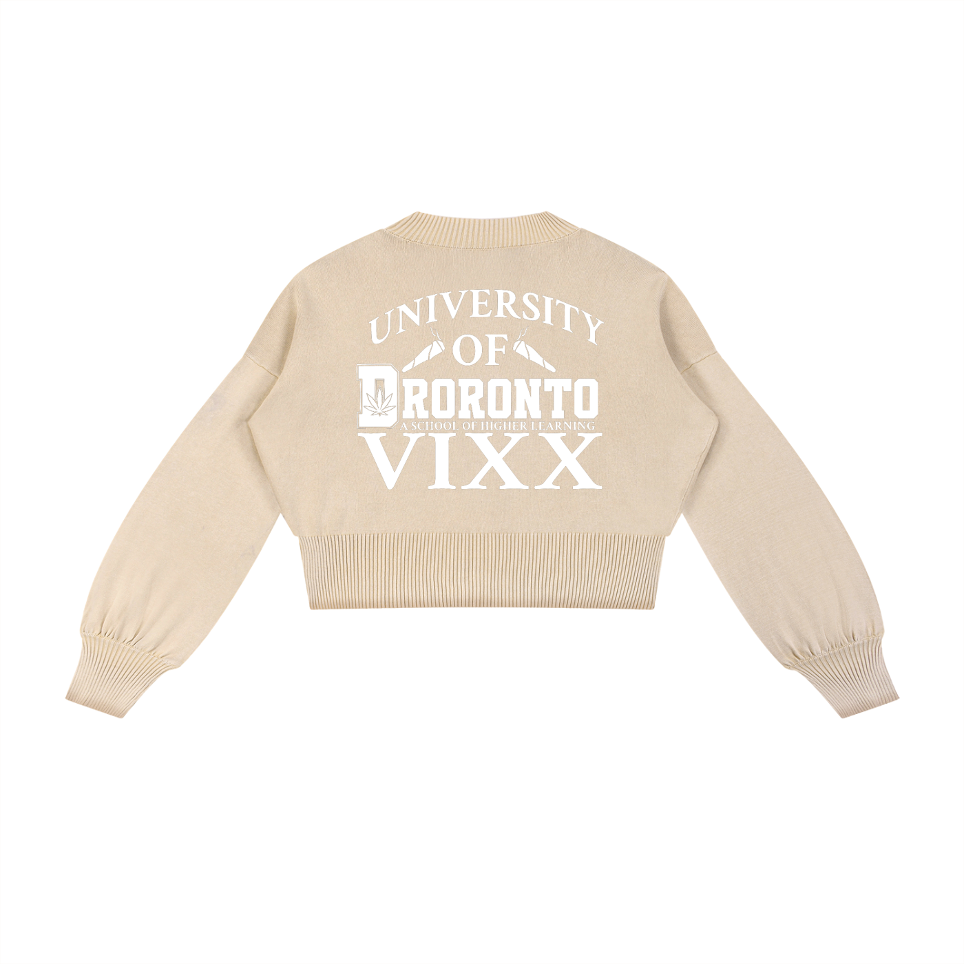 FLYWLKR "THE HIGH CLASS" Mineral Wash Balloon Sleeve Cropped Sweater