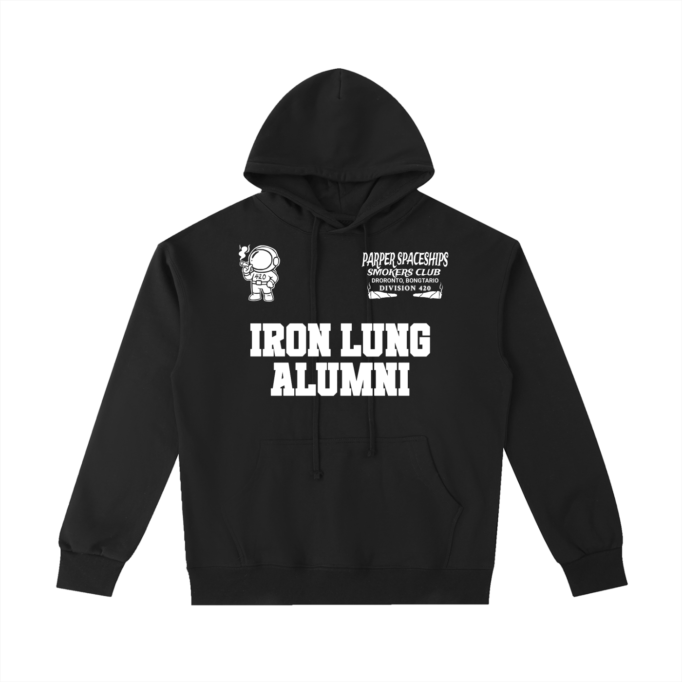 FLYWLKR "PAPER SPACESHIPS SMOKERS CLUB" Essential Heavyweight Cotton Hoodie