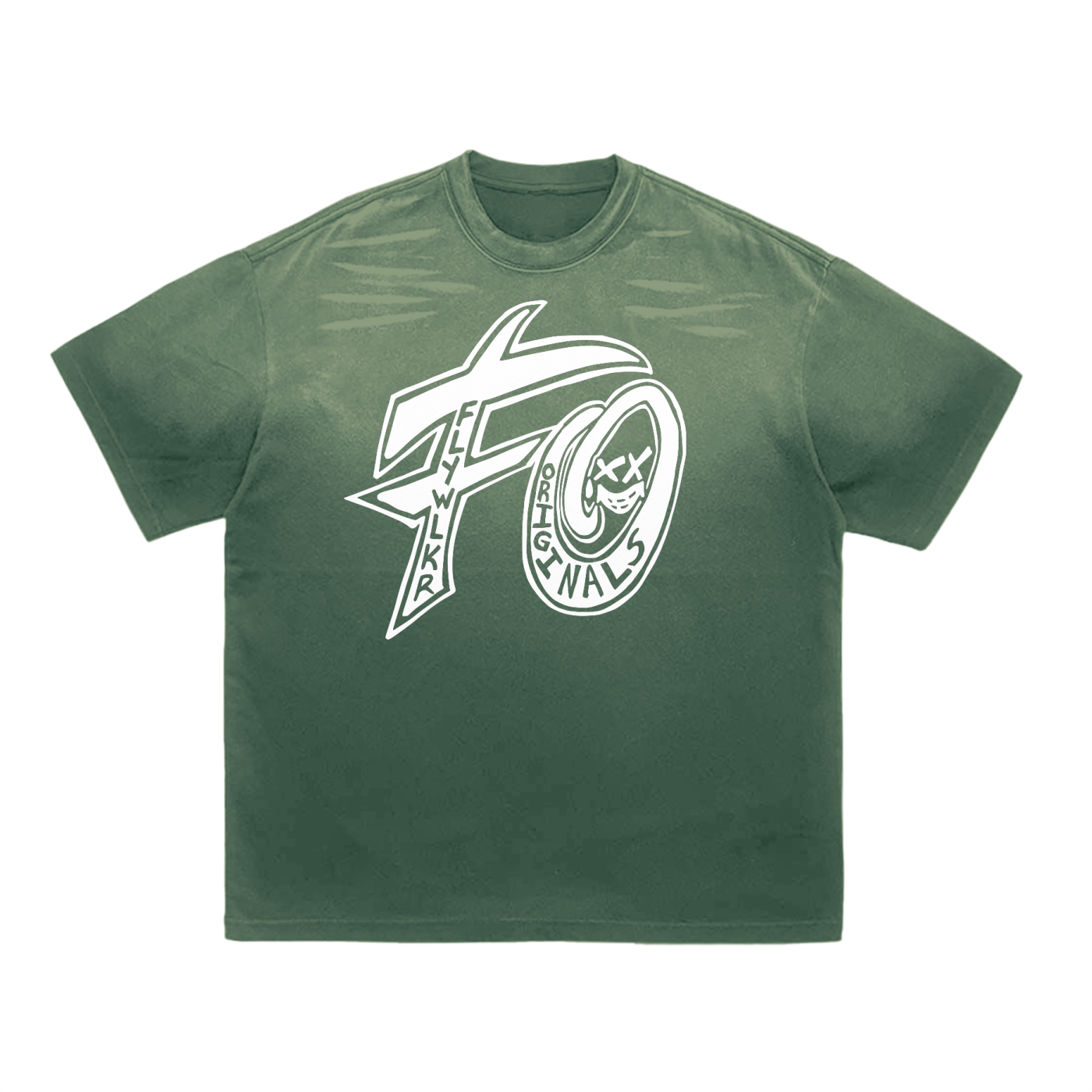 FLYWLKR "ORIGINALS" Tiger Stripe Gradient Washed T-Shirt
