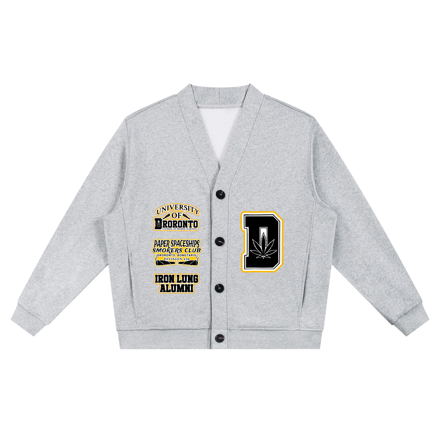 FLYWLKR "PAPER SPACESHIPS" Essential Heavyweight Sweat Cardigan