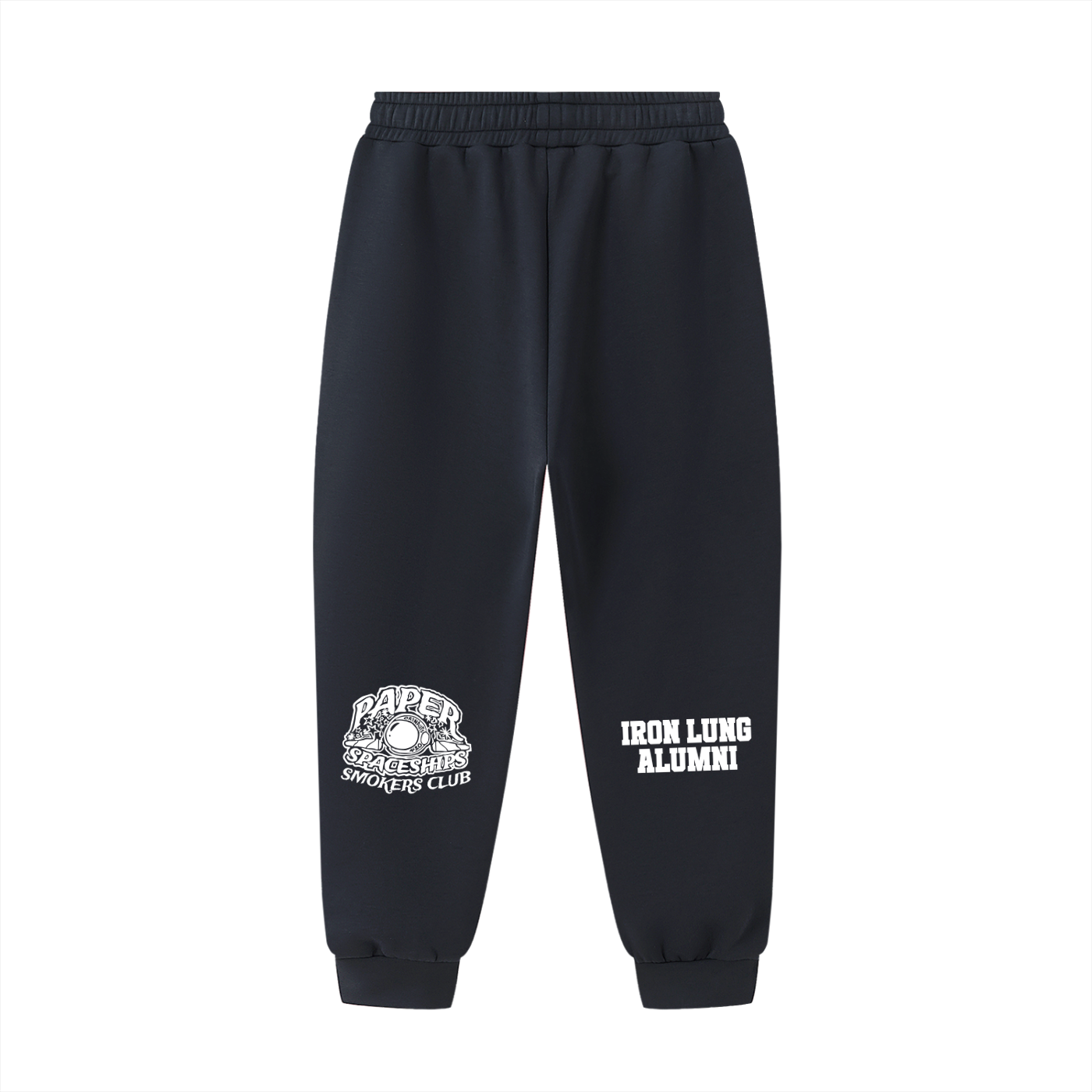 FLYWLKR "PAPER SPACESHIPS SMOKERS CLUB " Essential Drawstring Jogged Sweatpants