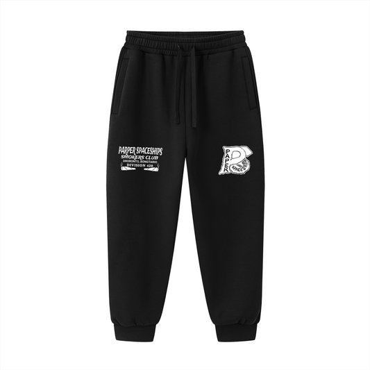 FLYWLKR "PAPER SPACESHIPS SMOKERS CLUB " Essential Drawstring Jogged Sweatpants