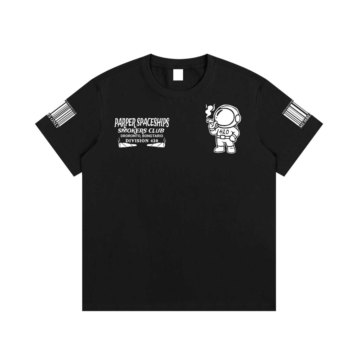 FLYWLKR "PAPER SPACESHIPS SMOKERS CLUB" Essential Cotton T-Shirt