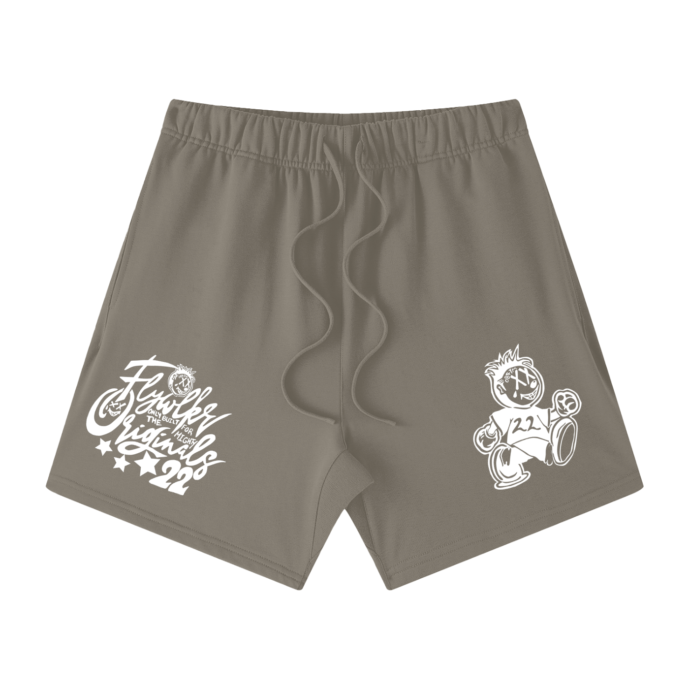 FLYWLKR "ORIGINALS" Unisex Earth Tone Loose Fit Cotton Shorts