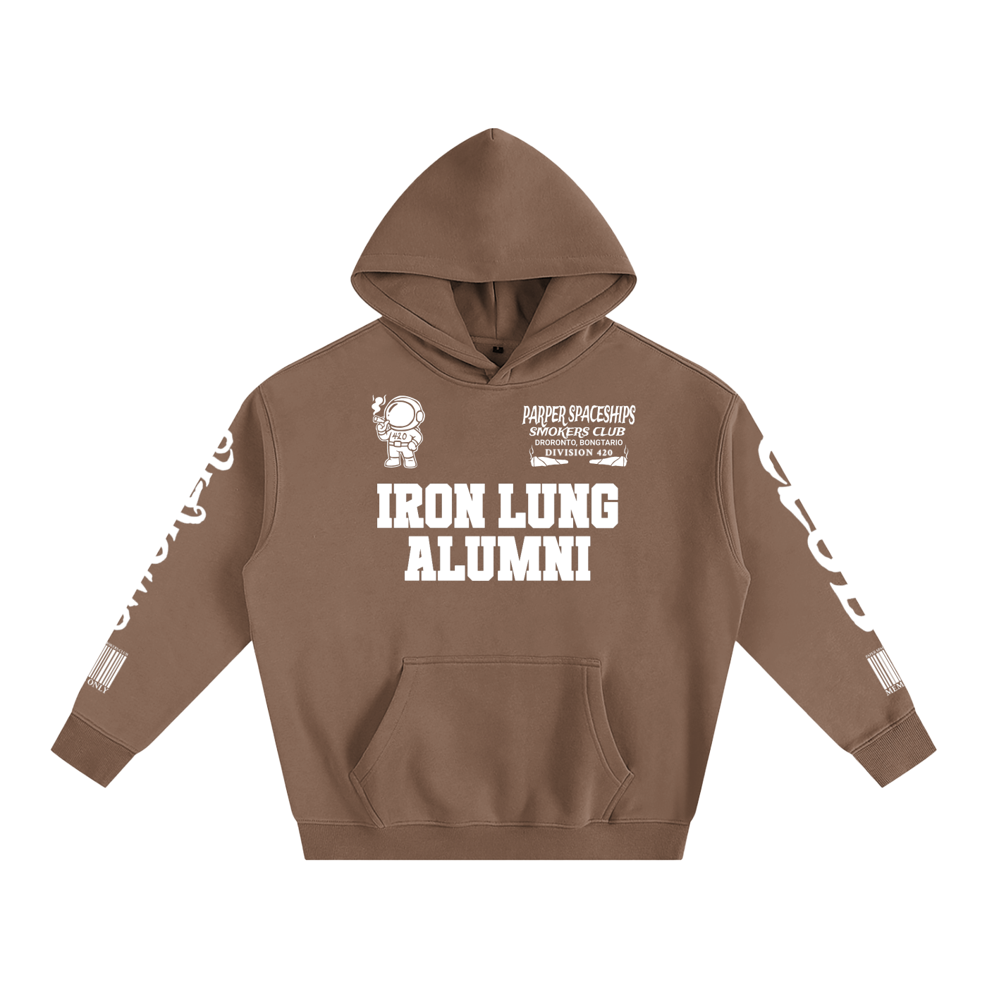 FLYWLKR "PAPER SPACESHIPS SMOKERS CLUB" Oversize Fleeced Hoodie