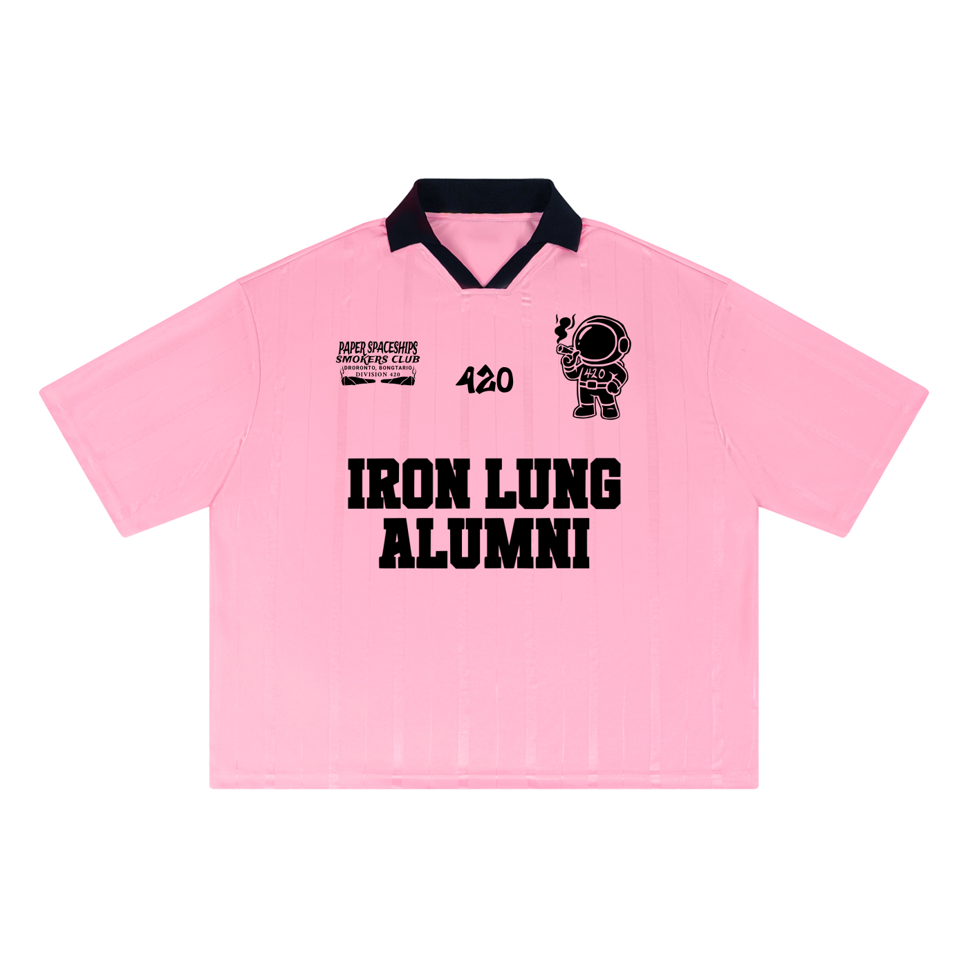 FLYWLKR "PAPER SPACESHIPS" Unisex Striped Boxy Soccer Jersey
