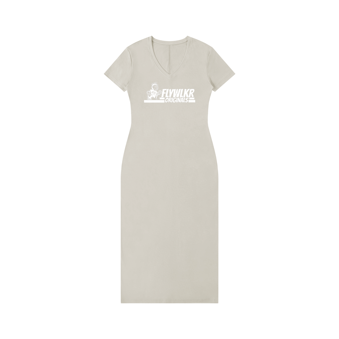 FLYWLKR "ORIGINALS" Women's V-Neck Short Sleeve Maxi Dress