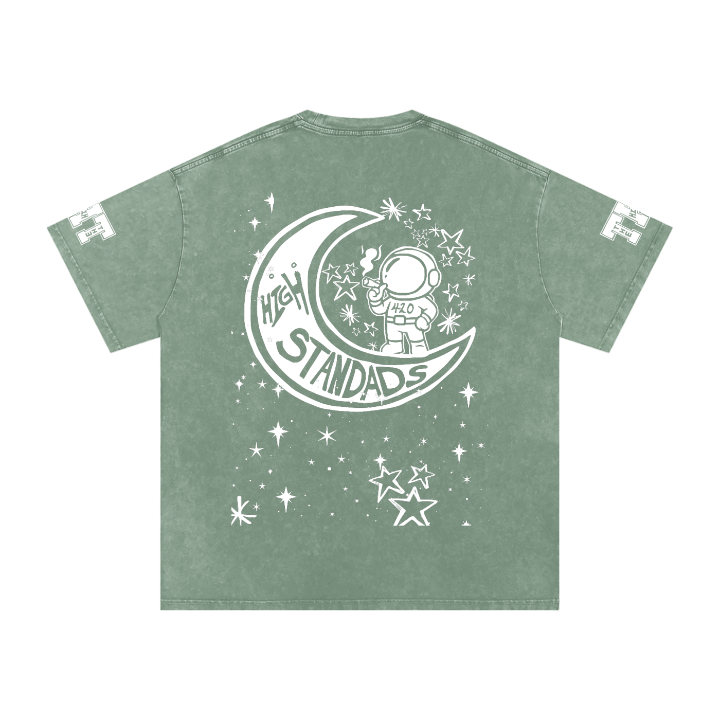 FLYWLKR "THE HIGH CLASS" Snow Washed Oversized Cotton T-Shirt