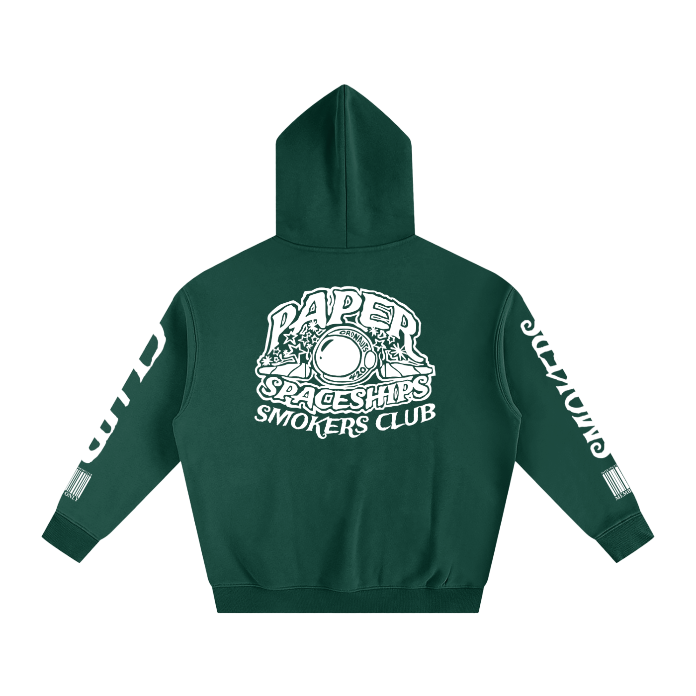 FLYWLKR "PAPER SPACESHIPS SMOKERS CLUB" Oversize Fleeced Hoodie