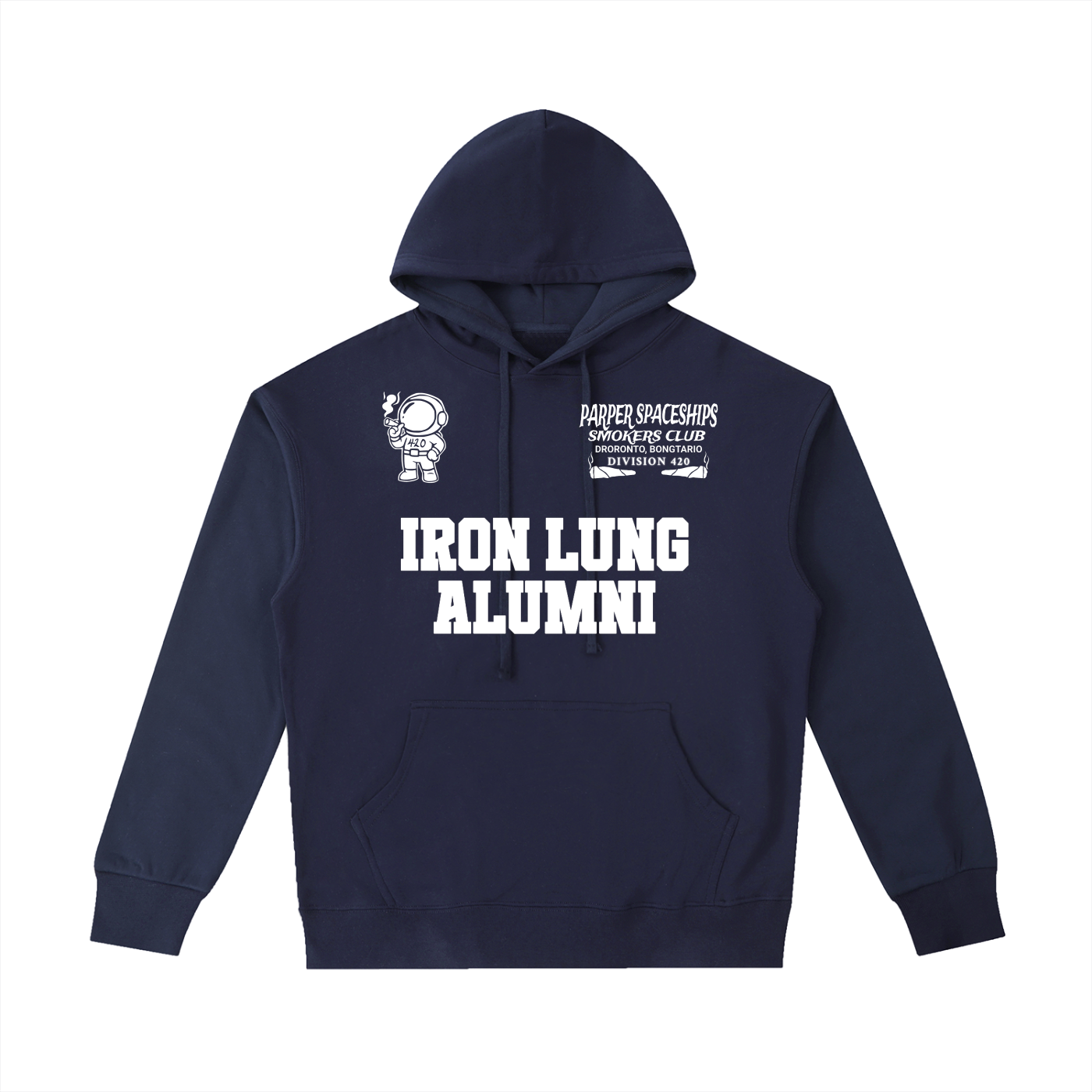 FLYWLKR "PAPER SPACESHIPS SMOKERS CLUB" Essential Heavyweight Cotton Hoodie
