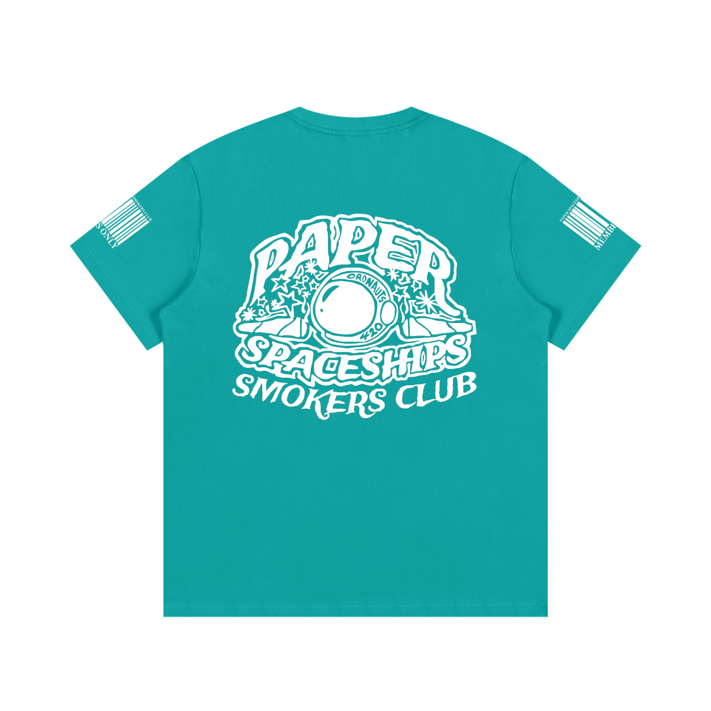 FLYWLKR "PAPER SPACESHIPS SMOKERS CLUB" Essential Cotton T-Shirt
