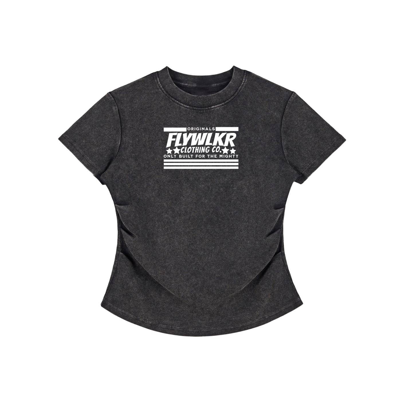 FLYWLKR "ORIGINALS" Vintage Washed Bodycon Cotton T-Shirt