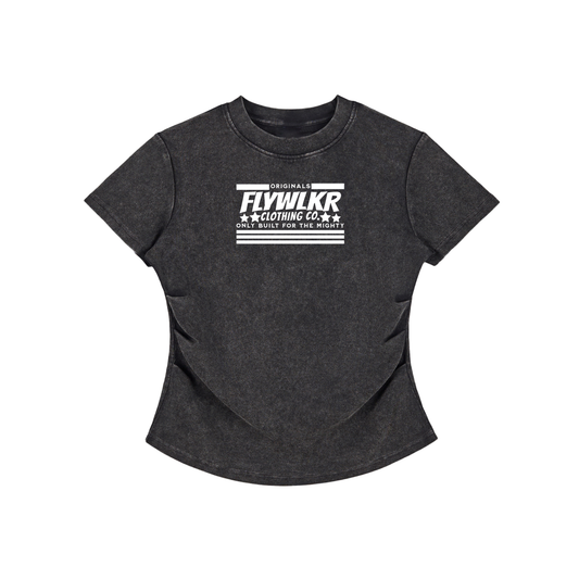 FLYWLKR "ORIGINALS" Vintage Washed Bodycon Cotton T-Shirt