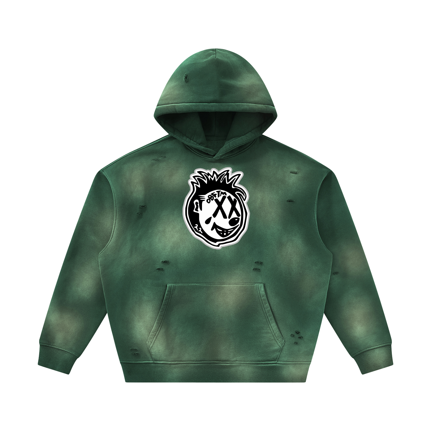 FLYWLKR ORIGINALS Unisex Sunfade Frayed Fleece Hoodie