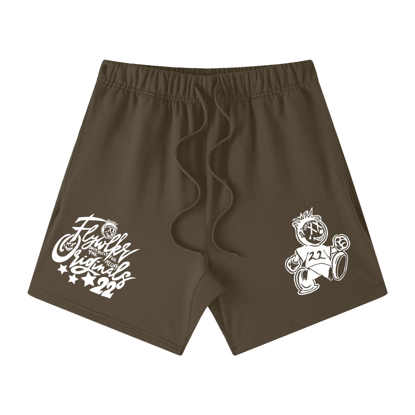 FLYWLKR "ORIGINALS" Unisex Earth Tone Loose Fit Cotton Shorts