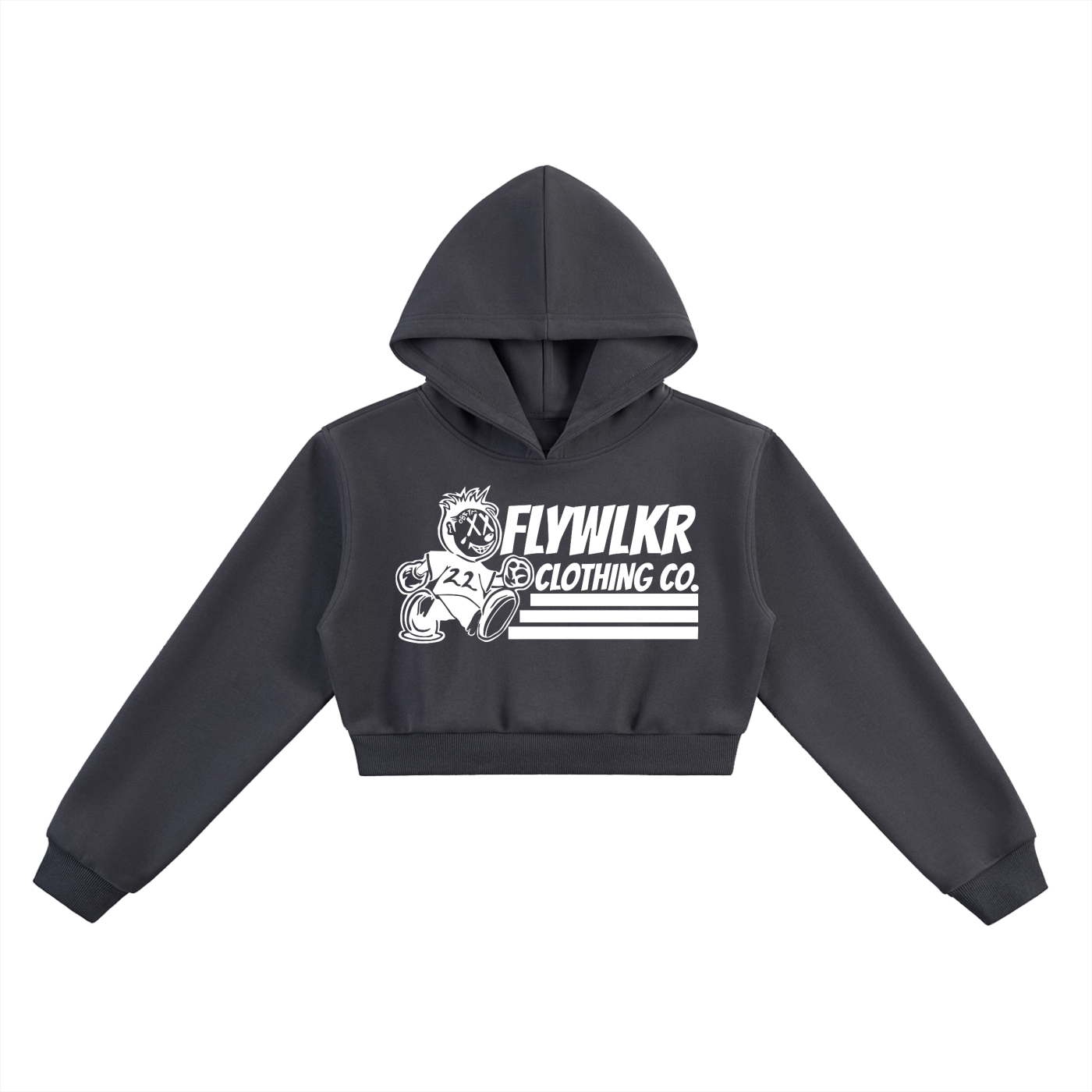 FLYWLKR "ORIGINALS" Essential Cropped Hoodie