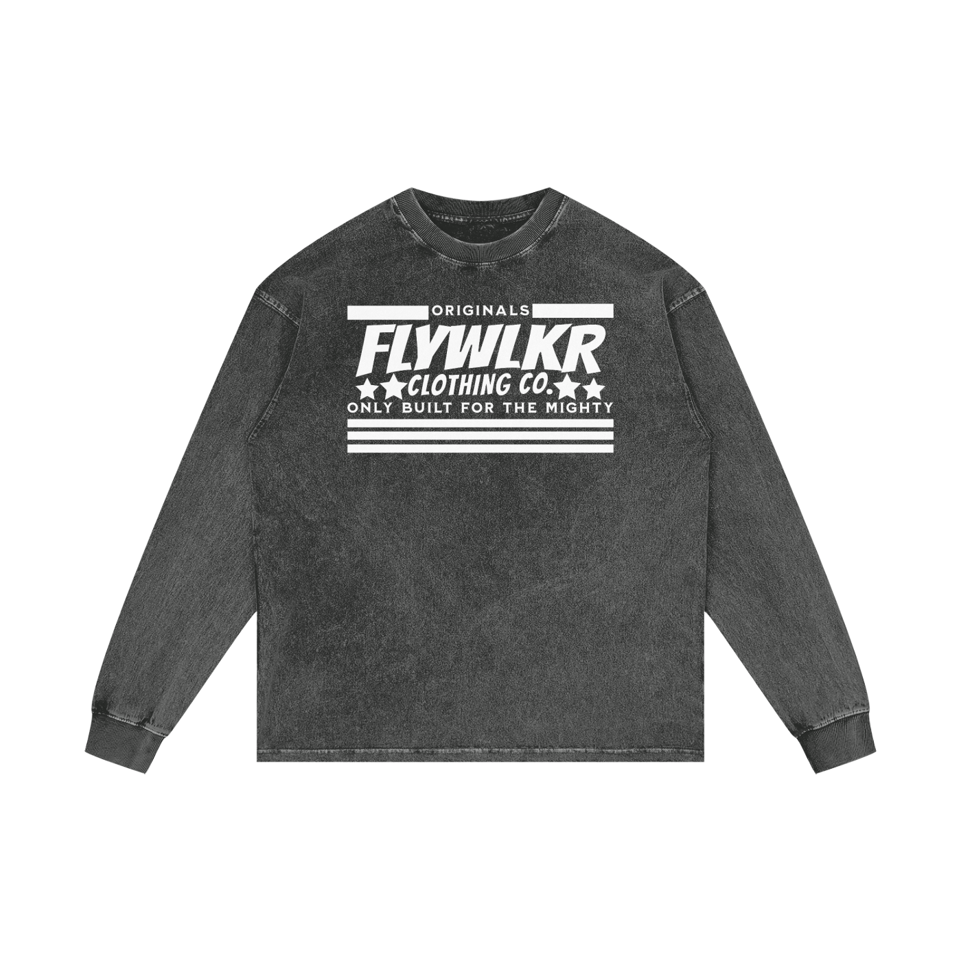 FLYWLKR "ORIGINALS" Acid Wash Oversize Long Sleeve T-Shirt