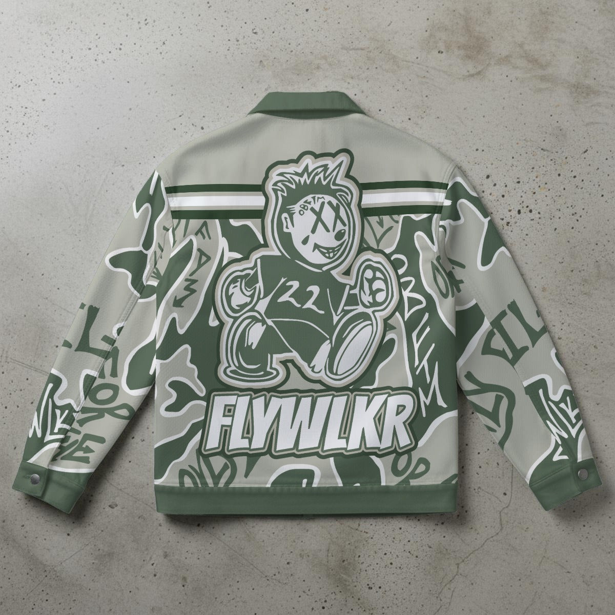 FLYWLKR ORIGINALS CAMOFLY "OLIMOSSCREM" Unisex Collared Jacket