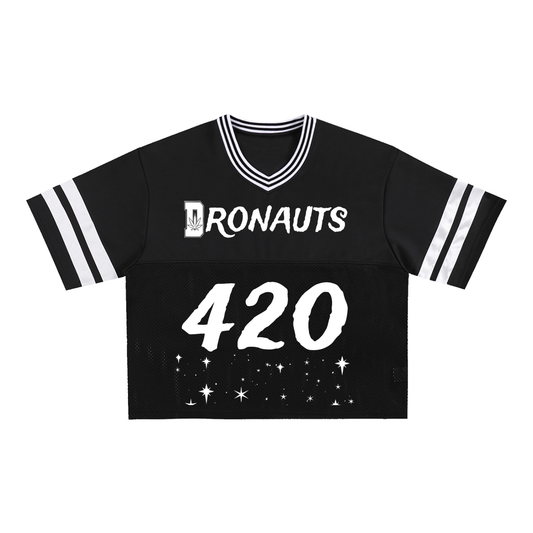 FLYWLKR "PAPER SPACESHIPS SMOKERS CLUB" Taped Mesh Boxy T-Shirt