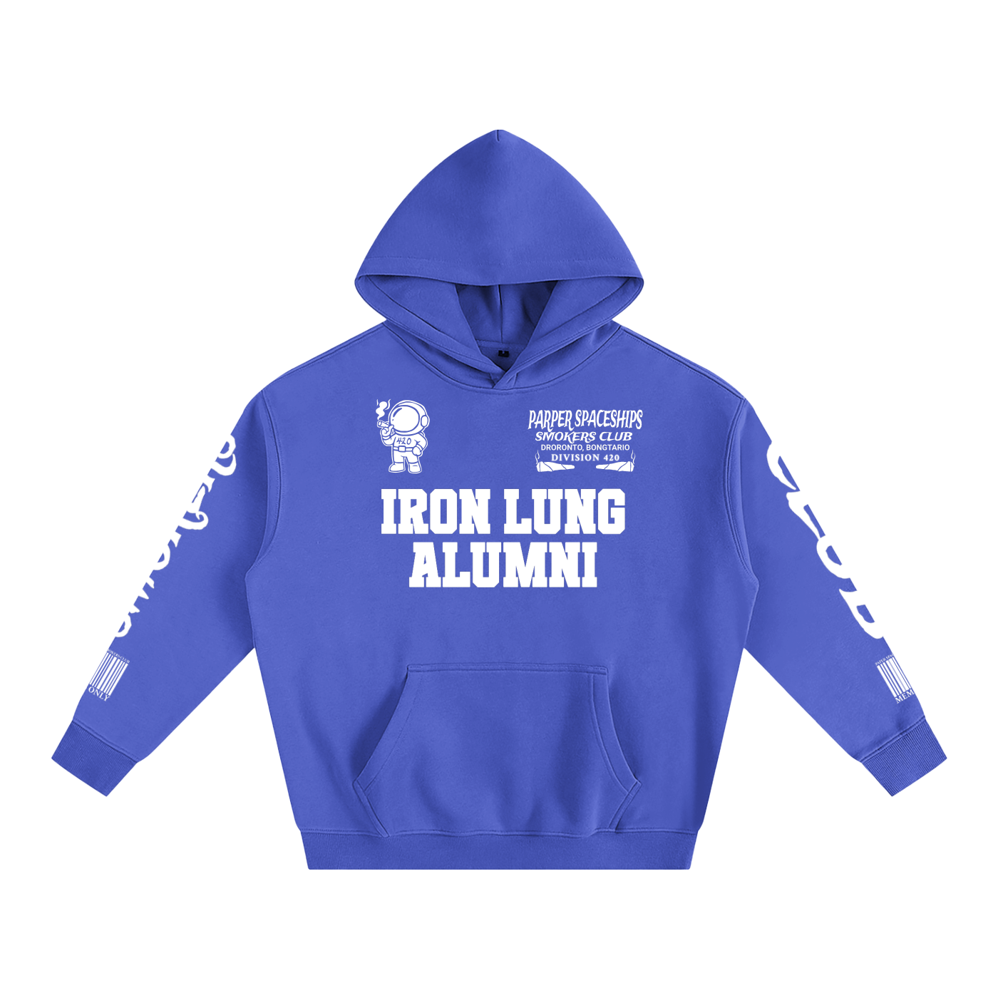FLYWLKR "PAPER SPACESHIPS SMOKERS CLUB" Oversize Fleeced Hoodie