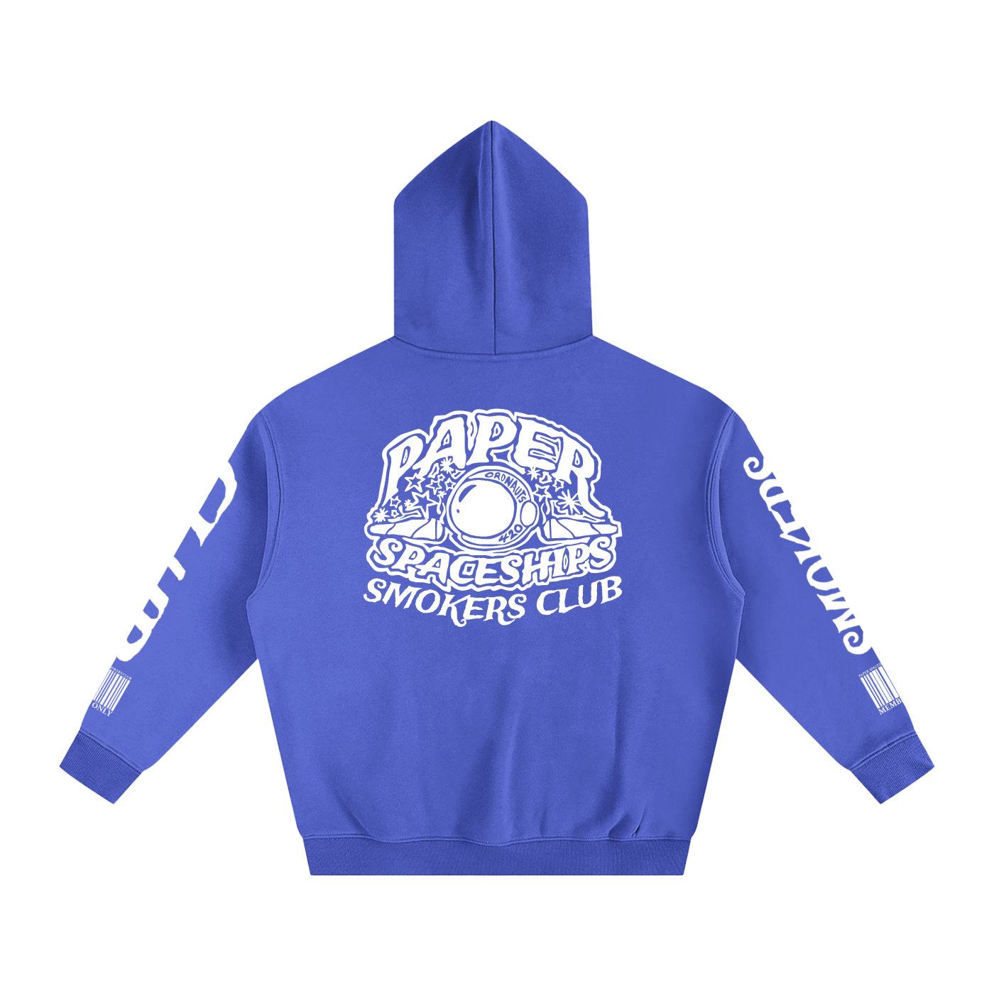 FLYWLKR "PAPER SPACESHIPS SMOKERS CLUB" Oversize Fleeced Hoodie