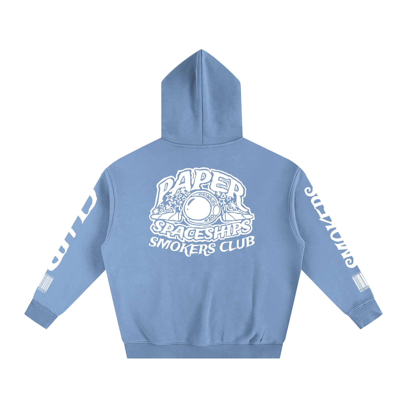 FLYWLKR "PAPER SPACESHIPS SMOKERS CLUB" Oversize Fleeced Hoodie