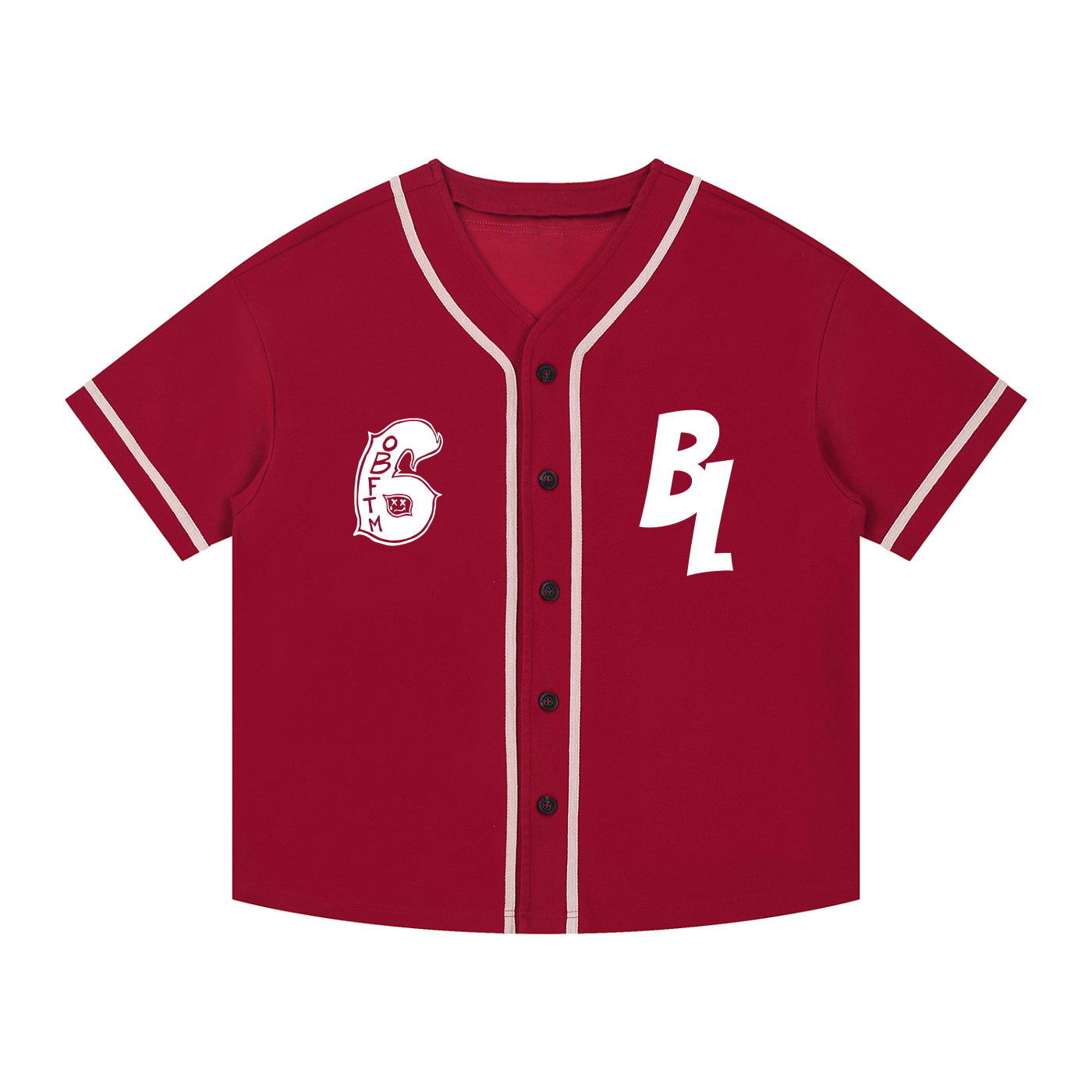 FLYWLKR "BREDY LANE SOCIAL CLUB" Contrast Piped Button-Up Jersey