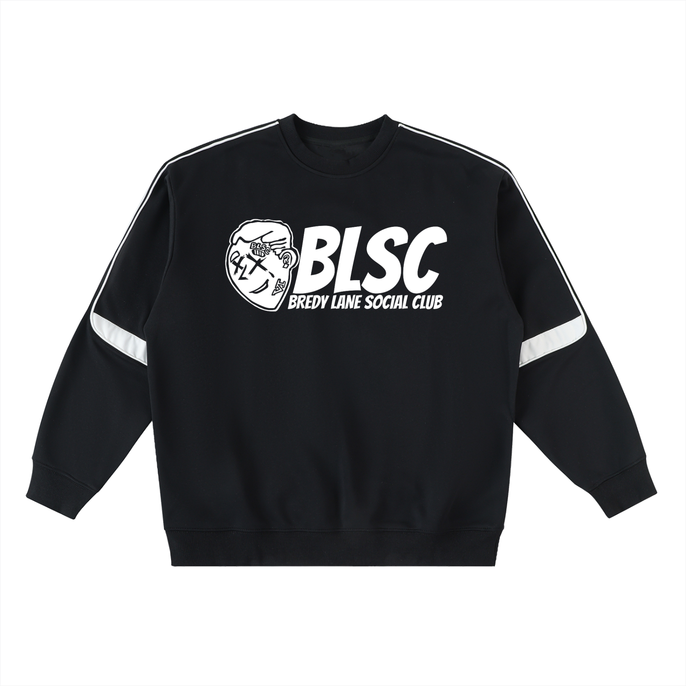 FLYWLKR "BREDY LANE SOCIAL CLUB" Oversized Crewneck Taped Sweatshirt