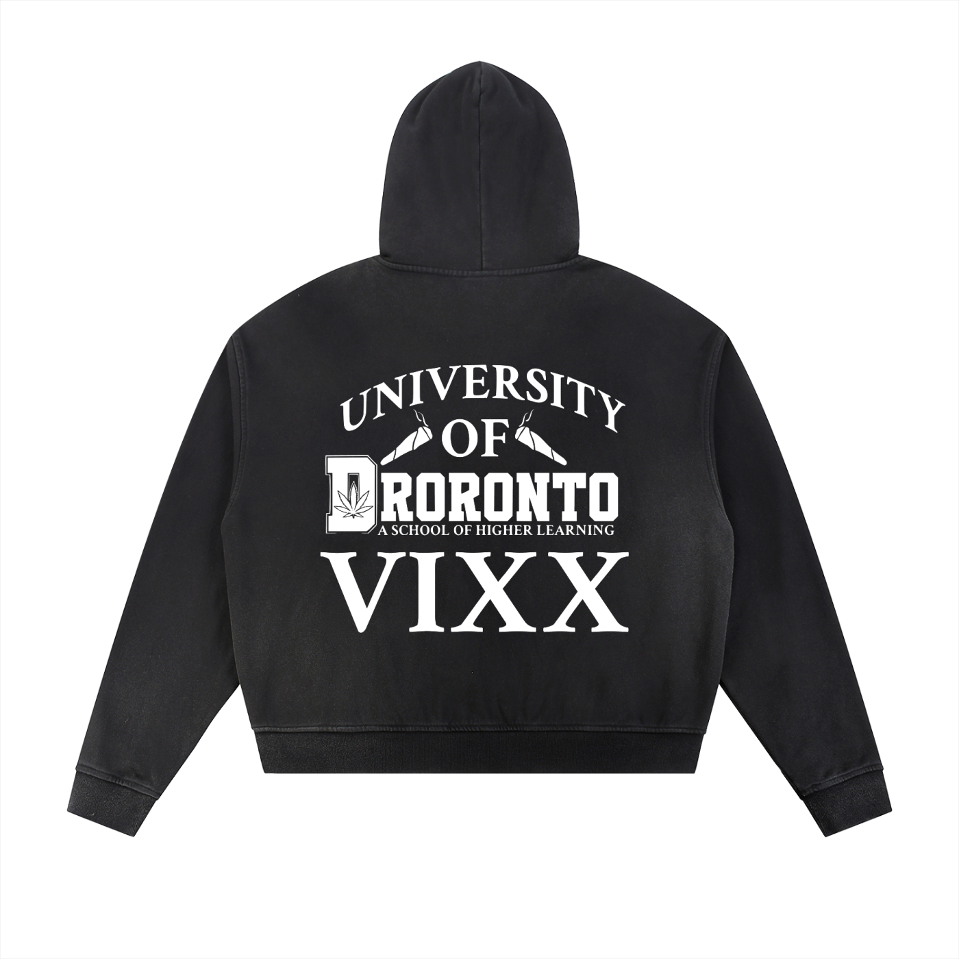 FLYWLKR "THE HIGH CLASS" Sun Fade Frayed Raw Edge Fleece Zip Hoodie