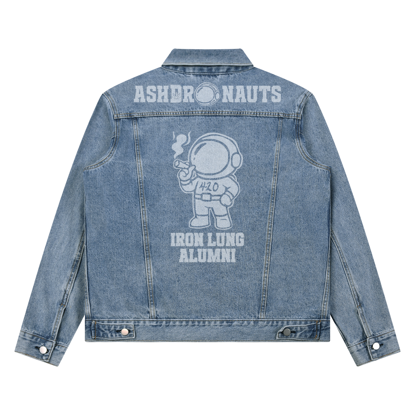 FLYWLKR "PAPER SPACESHIPS" Unisex Vintage Wash Denim Jacket